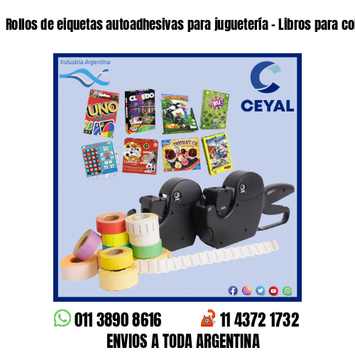 Rollos de eiquetas autoadhesivas para juguetería – Libros para colorear