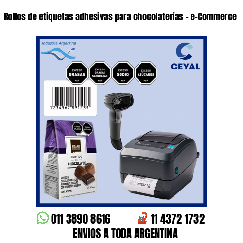 Rollos de etiquetas adhesivas para chocolaterías – e-Commerce