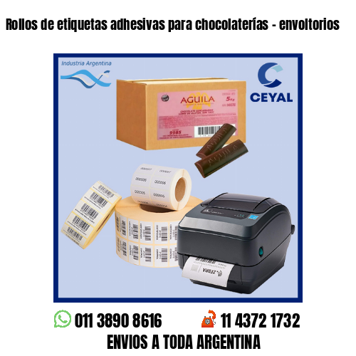 Rollos de etiquetas adhesivas para chocolaterías – envoltorios