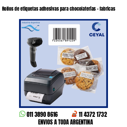 Rollos de etiquetas adhesivas para chocolaterías – fabricas