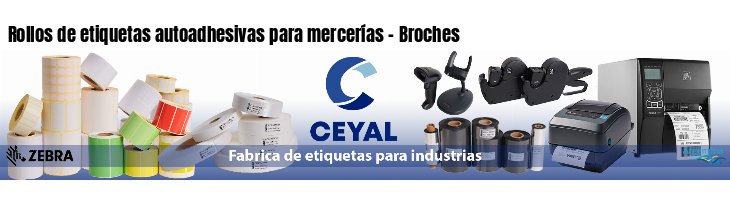 Rollos de etiquetas autoadhesivas para mercerías - Broches