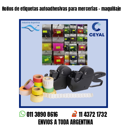 Rollos de etiquetas autoadhesivas para mercerías – maquillaje