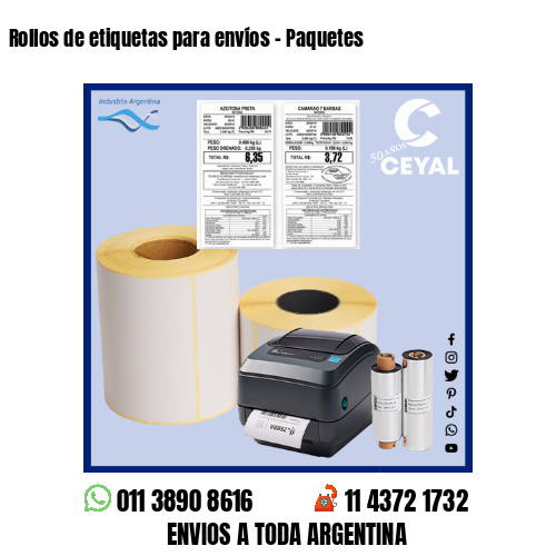 Rollos de etiquetas para envíos – Paquetes