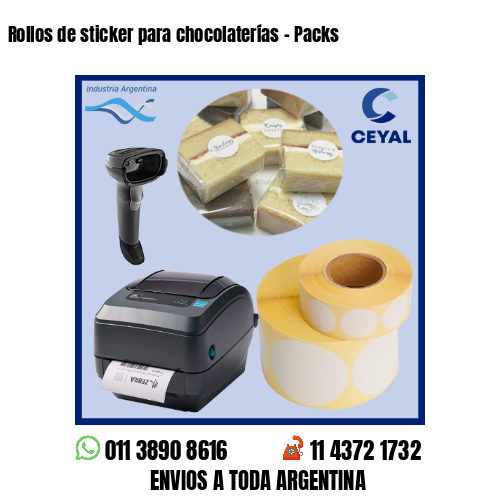 Rollos de sticker para chocolaterías – Packs