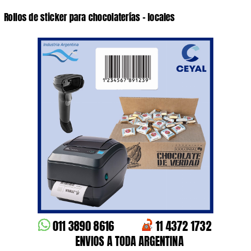 Rollos de sticker para chocolaterías – locales