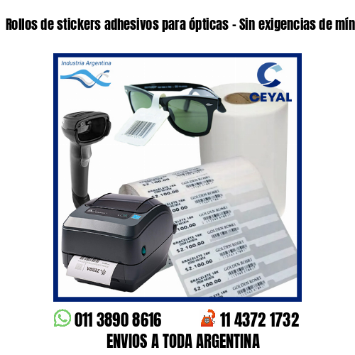 Rollos de stickers adhesivos para ópticas – Sin exigencias de mínimos!