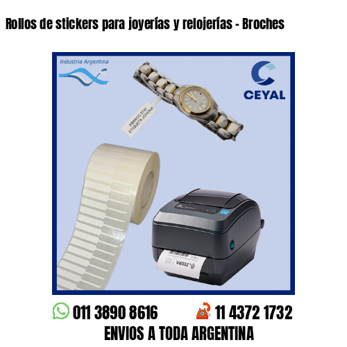 Rollos de stickers para joyerías y relojerías – Broches