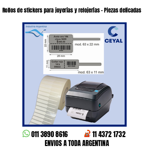 Rollos de stickers para joyerías y relojerías – Piezas delicadas