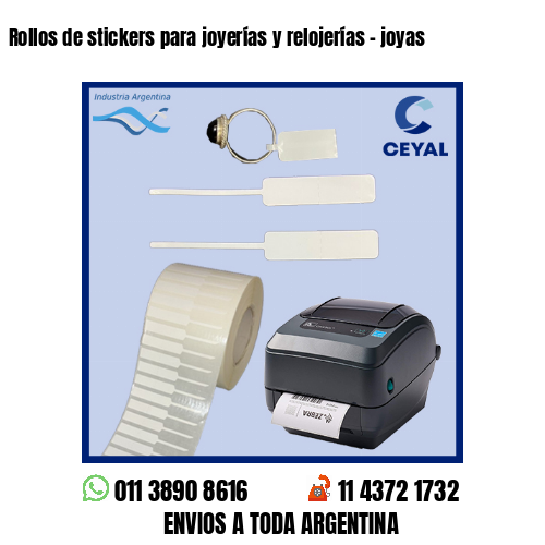 Rollos de stickers para joyerías y relojerías – joyas