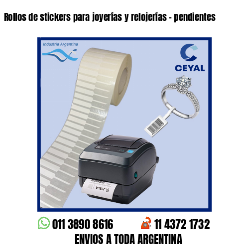 Rollos de stickers para joyerías y relojerías – pendientes