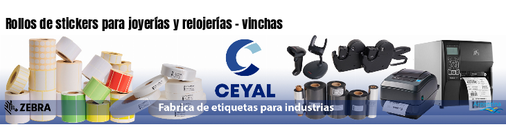 Rollos de stickers para joyerías y relojerías - vinchas