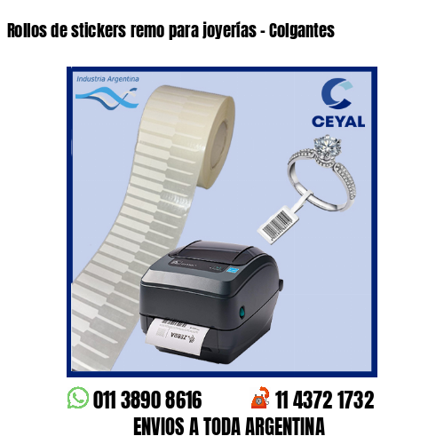 Rollos de stickers remo para joyerías – Colgantes