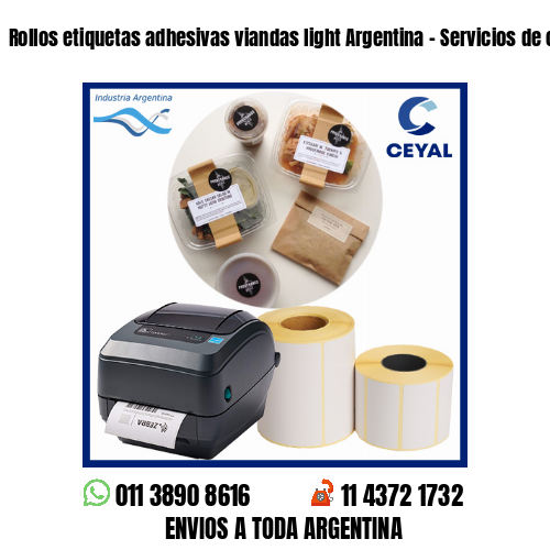 Rollos etiquetas adhesivas viandas light Argentina – Servicios de comida light
