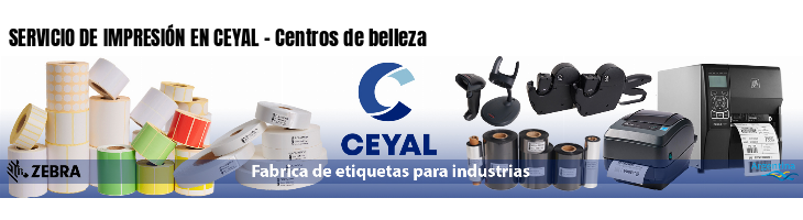 SERVICIO DE IMPRESIÓN EN CEYAL - Centros de belleza