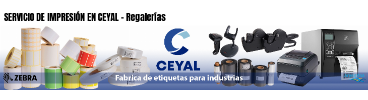 SERVICIO DE IMPRESIÓN EN CEYAL - Regalerías