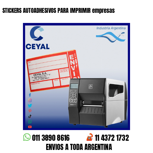 STICKERS AUTOADHESIVOS PARA IMPRIMIR empresas