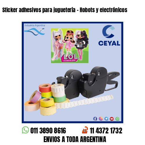 Sticker adhesivos para juguetería – Robots y electrónicos