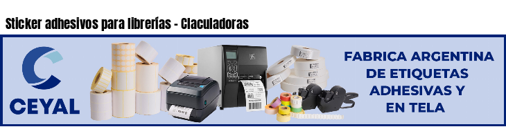 Sticker adhesivos para librerías - Claculadoras