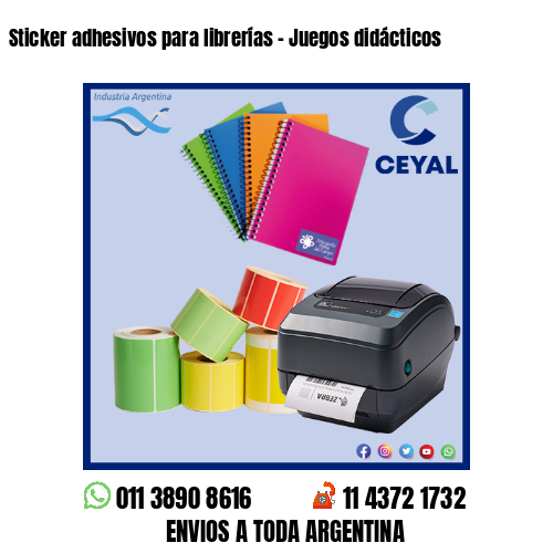 Sticker adhesivos para librerías – Juegos didácticos