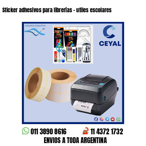 Sticker adhesivos para librerías – utiles escolares