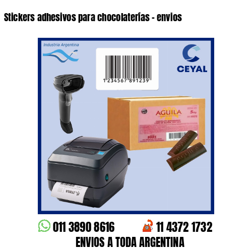 Stickers adhesivos para chocolaterías – envios