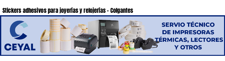 Stickers adhesivos para joyerías y relojerías - Colgantes