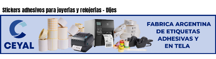 Stickers adhesivos para joyerías y relojerías - Dijes