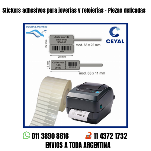 Stickers adhesivos para joyerías y relojerías – Piezas delicadas