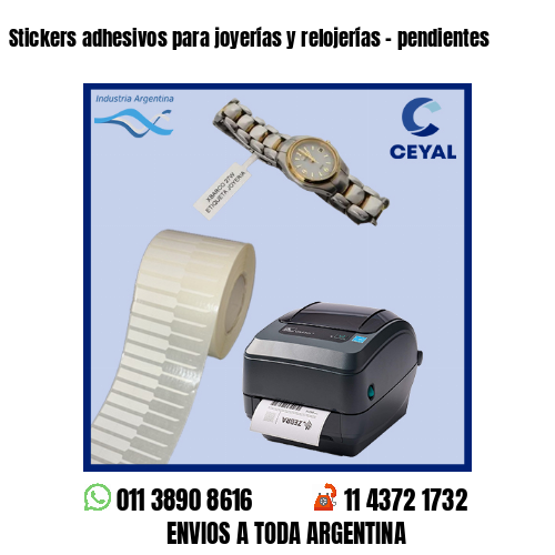 Stickers adhesivos para joyerías y relojerías – pendientes