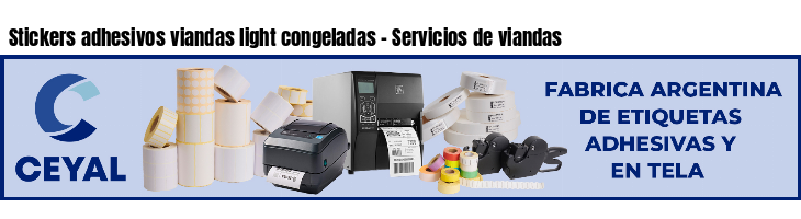 Stickers adhesivos viandas light congeladas - Servicios de viandas