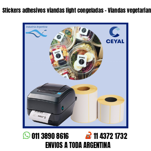 Stickers adhesivos viandas light congeladas – Viandas vegetarianas