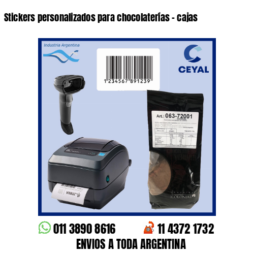 Stickers personalizados para chocolaterías – cajas