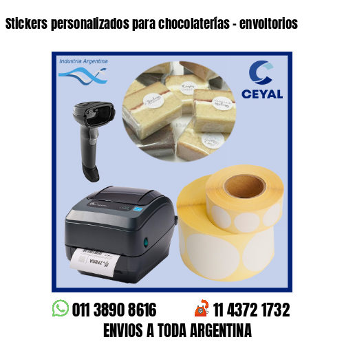 Stickers personalizados para chocolaterías – envoltorios