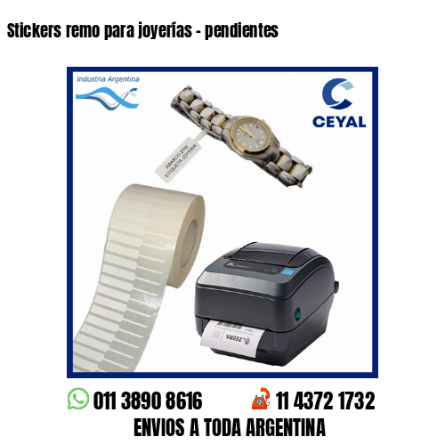 Stickers remo para joyerías – pendientes