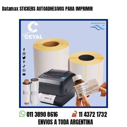 Datamax STICKERS AUTOADHESIVOS PARA IMPRIMIR