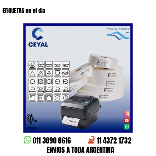 ETIQUETAS en el dia
