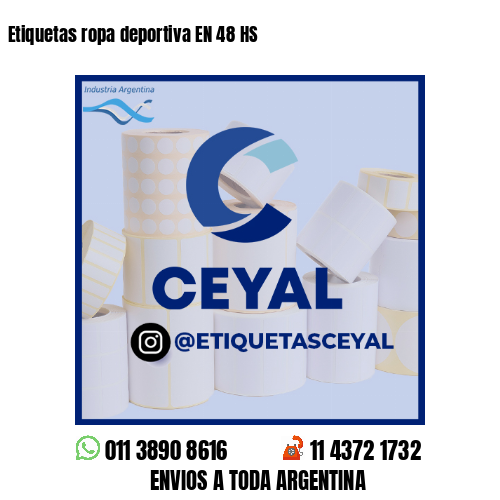 Etiquetas ropa deportiva EN 48 HS