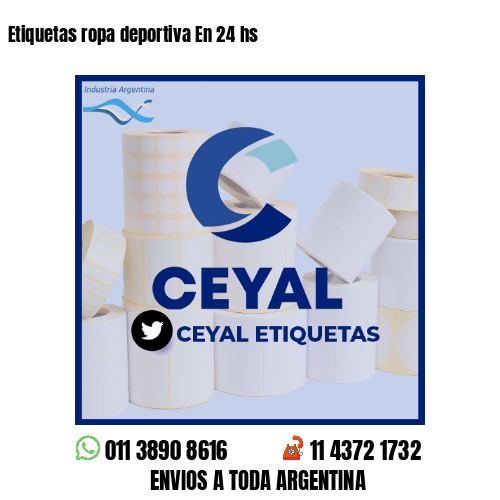 Etiquetas ropa deportiva En 24 hs