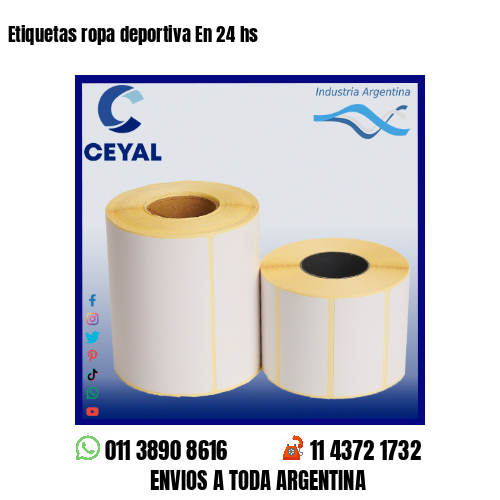Etiquetas ropa deportiva En 24 hs