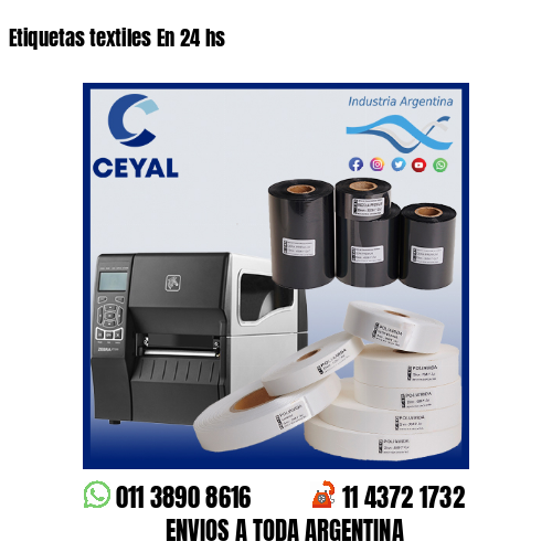 Etiquetas textiles En 24 hs