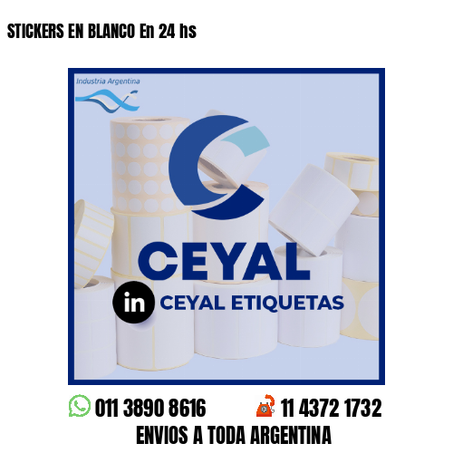 STICKERS EN BLANCO En 24 hs