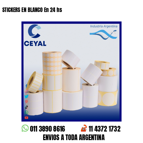 STICKERS EN BLANCO En 24 hs