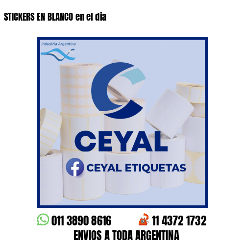 STICKERS EN BLANCO en el dia