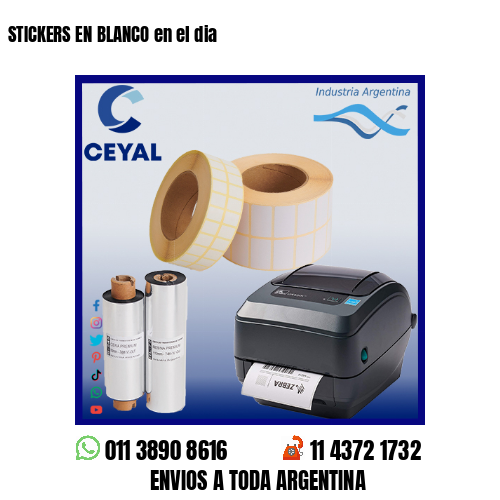 STICKERS EN BLANCO en el dia