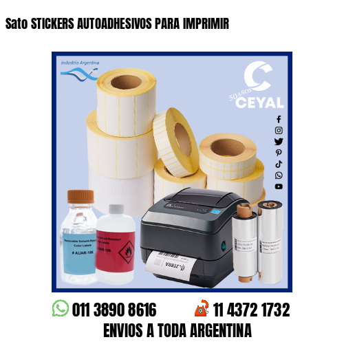 Sato STICKERS AUTOADHESIVOS PARA IMPRIMIR