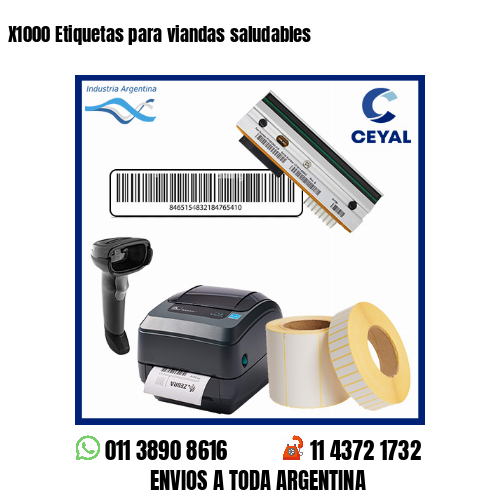 X1000 Etiquetas para viandas saludables