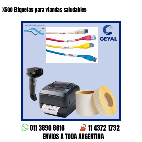 X500 Etiquetas para viandas saludables