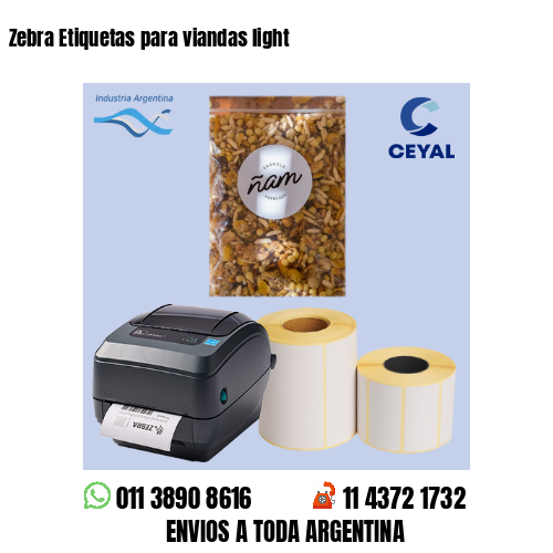 Zebra Etiquetas para viandas light