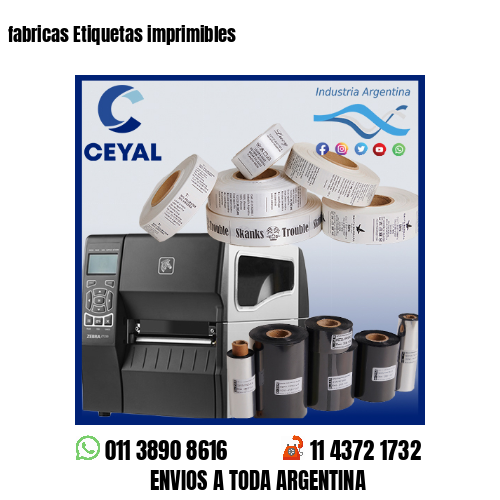 fabricas Etiquetas imprimibles