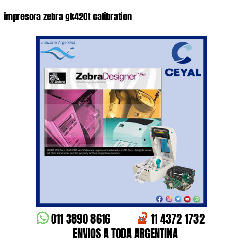 impresora zebra gk420t calibration